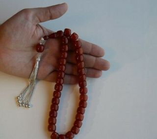 Handmade Islamic Prayer 33 Beads German Faturan Rosary Misbaha Tasbih Damari Use 2