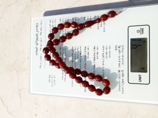 Vintage German Faturan 33 Prayer Beads Muslim Islamic Rosary Tesbih Red 4