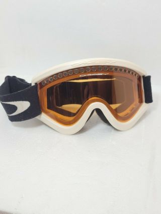 Vintage Oakley O - Frame Ski Snowboard Goggles Beige Frame Orange Lens Retro 80’s 2