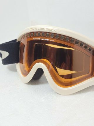 Vintage Oakley O - Frame Ski Snowboard Goggles Beige Frame Orange Lens Retro 80’s 3