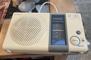 Vintage Sony Tap Tunes Icf - S77w Tv Hi Tv Low Fm Am Shower Radio 4 Band Receiver