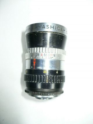 Vintage Yashica Cine Yashinon 1:1.  4 38mm No.  8641123 8mm Camera Lens - L@@k
