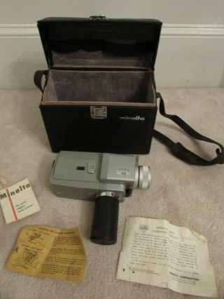 Vintage Old Minolta Autopak - 8 K3 Movie Camera With Case 8 Photography