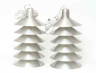 Pair: Tip Top Pendant Lamps Design By Jorgen Gammelgaard.  Retro Danish Design.