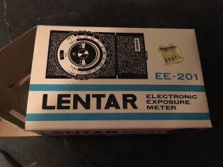 Vintage LENTAR EE - 201 Electronic Light Exposure Meter with Leather Case 2