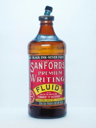 Vintage Sanford’s Quart Master Ink With Label