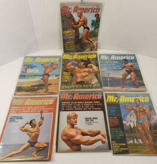 Vintage 1960s Mr America 7 Body Building Magazines