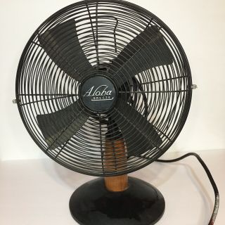 Vintage Aloha Breeze Oscillating - Rotating Metal Desk Fan 03200 -