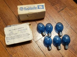 6 Vintage General Electric 5b Flash Bulbs Made In Usa