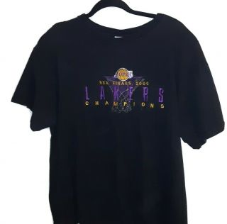 Vintage Lakers 2000 Nba World Championship T - Shirt Lee Sports Sz 4xl 48 X 30