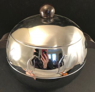 Mid - Century Chrome Penguin Ice Bucket Hot And Cold Server By West Bend