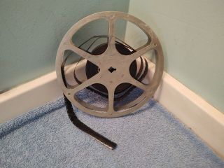 16 Mm Home Movie Reels On Antique 7 " Reel (possibly 1945 - 47)