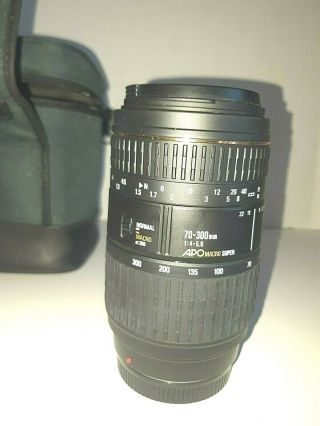 Sigma 70 - 300mm F/4 - 5.  6 Apo Macro Ef Lens With Case