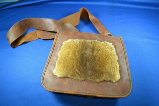 Vintage Leather Hunting Game Bag Pouch Cartridge Shooting