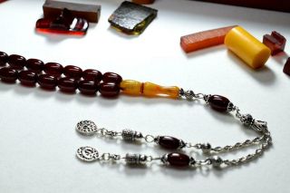 Handmade German Faturan Rosary Islamic Prayer 33 Beads Misbaha Tasbih 60 grm Red 6