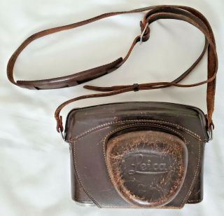 Vintage Leica Brown Leather Camera Case W/ Strap - M2/m3 Ernst Leitz