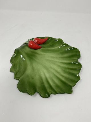 Mid Century Brad Keeler Cabbage Plate With Peppers Vintage
