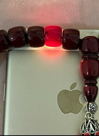 Handmade German Faturan Rosary Islamic Prayer 33 Beads Misbaha Tasbih 40grm Red 3