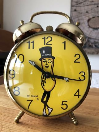Vintage Planters Mr Peanut Alarm Clock