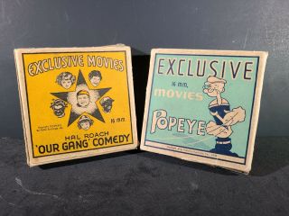 Exclusive Movies " Our Gang " 16mm Hal Roach,  " Popeye " 16mm 1935