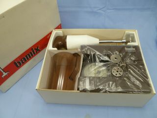 Vintage Bamix M122 2 Speed Immersion Hand Blender Mixer Set Swizerland
