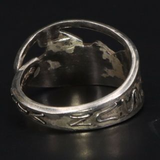 VTG Sterling Silver - Sun Valley Idaho Skier Spoon Handle Ring Size 8 - 5g 3
