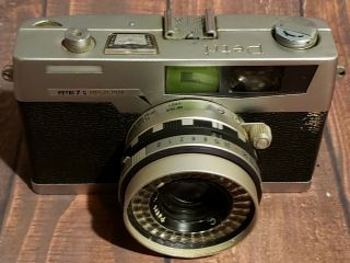 Vintage 1963 Petri 7s Rangefinder 35mm Camera F/2.  8 Selenium Light Meter Japan