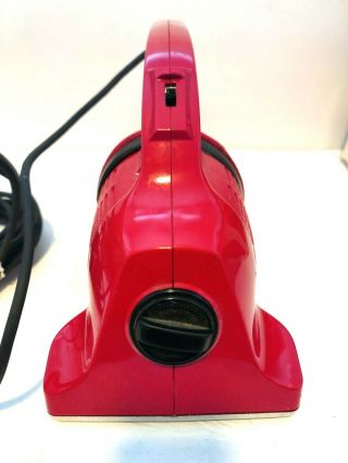 VINTAGE ROYAL DIRT DEVIL RED HAND VAC Model 103 Handheld Vacuum Cleaner w Box 2