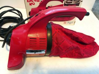 VINTAGE ROYAL DIRT DEVIL RED HAND VAC Model 103 Handheld Vacuum Cleaner w Box 3