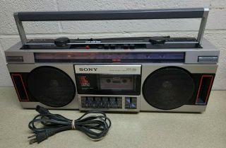 Vintage Sony Cfs - 350 Am/fm Stereo Woofer Boombox - Cassette Not