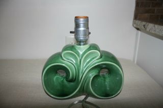 Mid Century Modern Lamp Green Ceramic Table Light 40 