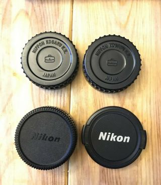 Nikon Nippon Kogaku K.  K.  Rear Lens Caps,  Lf1 & 52mm
