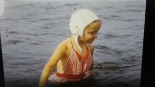 Vintage 8mm Home Movie Film Reel Early Beach Family Fun Swimming Lake Swim R37 2