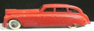 Vintage Tootsietoy Car 5 3/4 " 1018 Red Jumbo Sedan