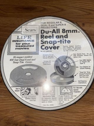 Sears Du - All 8mm Auto Rewind Reel And Snap - Tite Cover