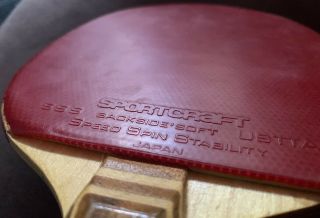 Sportcraft Japan Sss Vintage Smooth Faced Pro Ping Pong Paddle Backside 90 Speed