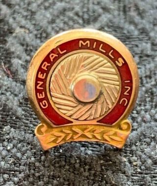Vintage 10k Yellow Gold General Mills Inc Service Award Employee Pin: 2.  2 Grams