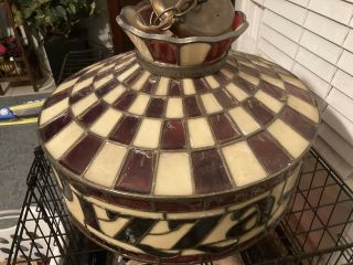 Vintage Authentic Pizza Hut Tiffany - Stylite Swag Lamp
