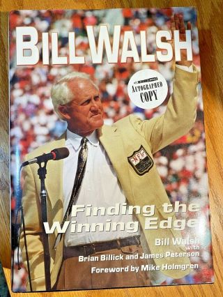" Bill Walsh " Finding The Winning Edge; Legendary 49ers Coach Signed Nf/nf
