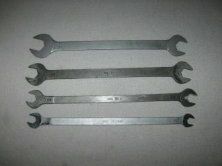 Vintage Mac 4pc Thin Tappet Double Open - End Wrench Set,  7/16 " To 7/8 ",  Td Series