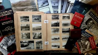 Circa 1916 - 1945 Handwritten Diaries Photo Album Col.  Chandler Guinea Wwii
