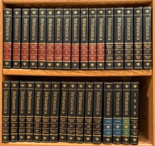 Encyclopedia Britannica 15th Edition Complete Set 32 Volumes 1998 Leather & Gilt