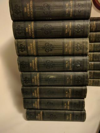The Catholic Encyclopedia,  1907,  Complete Set of 15 Vol.  & Index 2