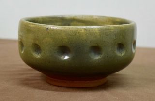 Vintage Ceramic Bowl By Ben Owen,  Master Potter,  Frogskin Glaze,  Nc Jugtown Area