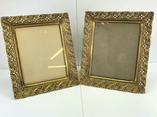Vintage Ornate Gold Tone Filigree Metal Wall Or Table Frames 8x10