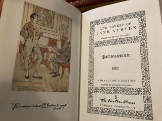 The Novels of Jane Austen,  Easton Press,  Leather Set Of 6 5