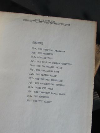 1950 Radio Script THIS IS YOUR FBI 5 Books 63 Programs Official Files Criminals 3