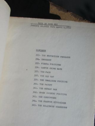 1950 Radio Script THIS IS YOUR FBI 5 Books 63 Programs Official Files Criminals 4