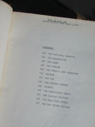 1950 Radio Script THIS IS YOUR FBI 5 Books 63 Programs Official Files Criminals 5