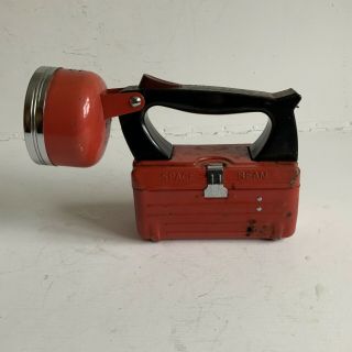 Vintage Retro Ever Ready Space Beam Red Metal Hand Torch Adjustable Head 1960’s